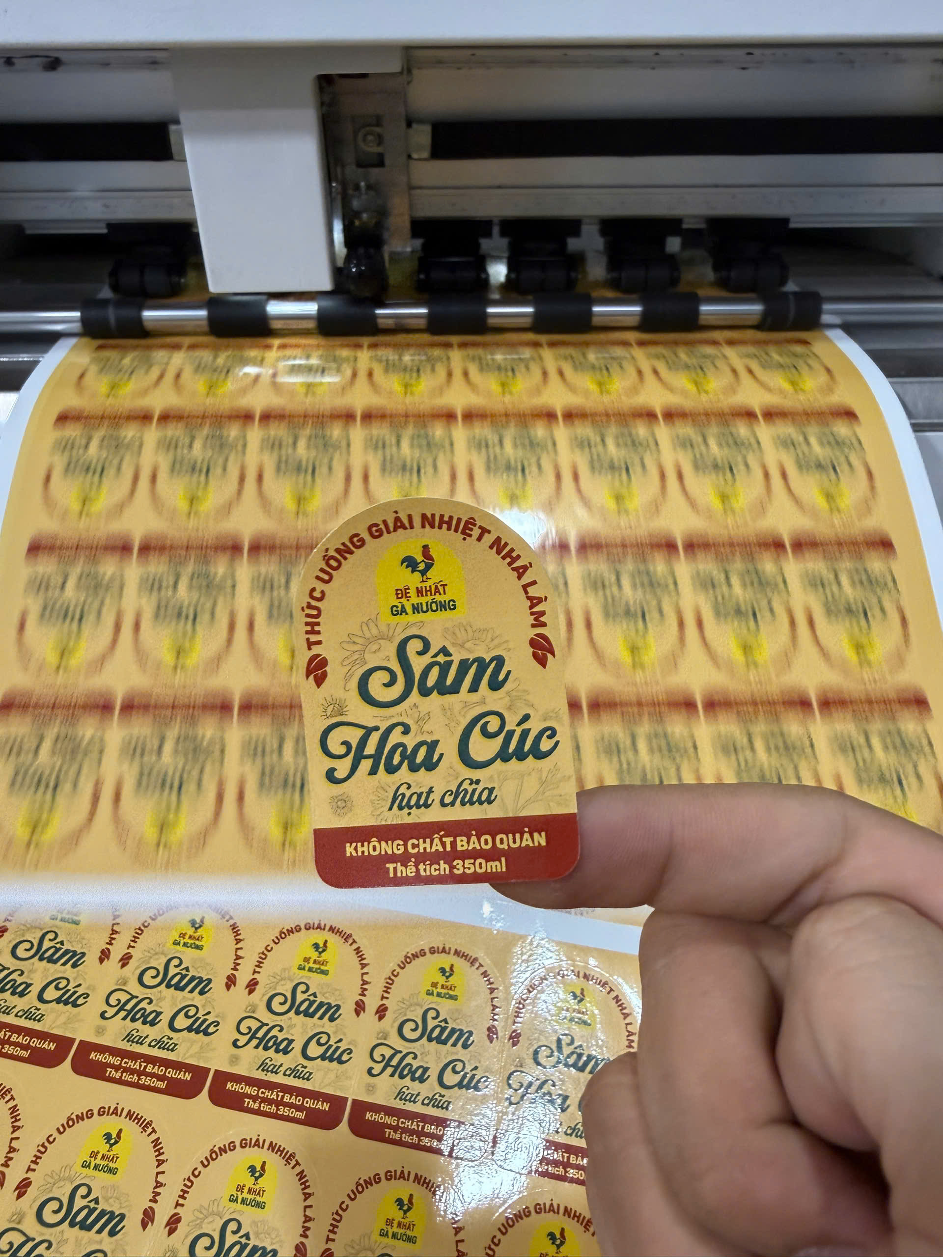 Tem Nhãn Decal Nhựa Chữ Nhật