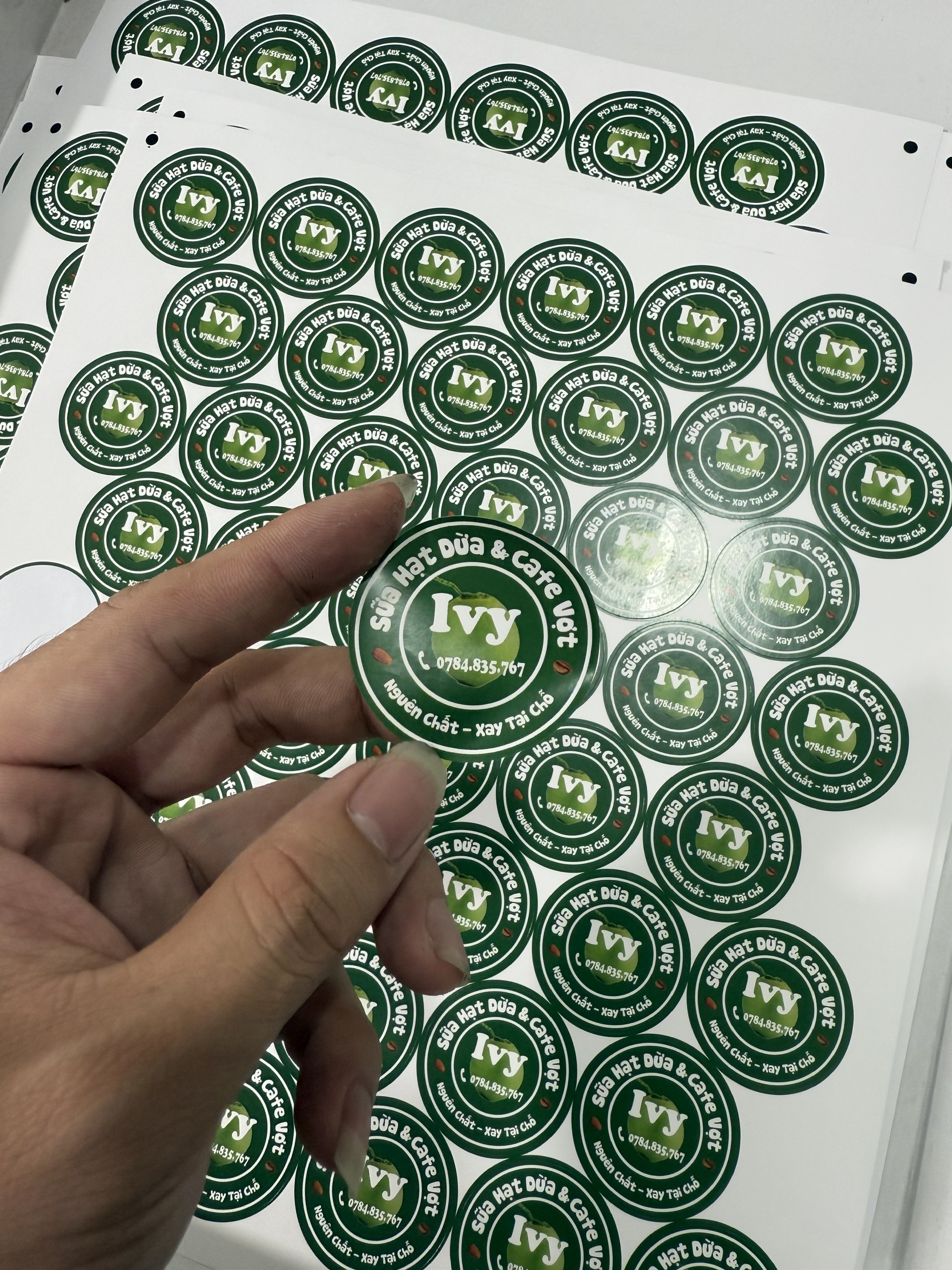 Tem Nhãn Decal Giấy Tròn